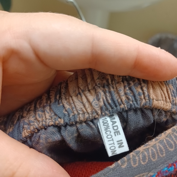 Mauve Paisley boho pocket Harem festival pants S XL - Picture 4 of 8